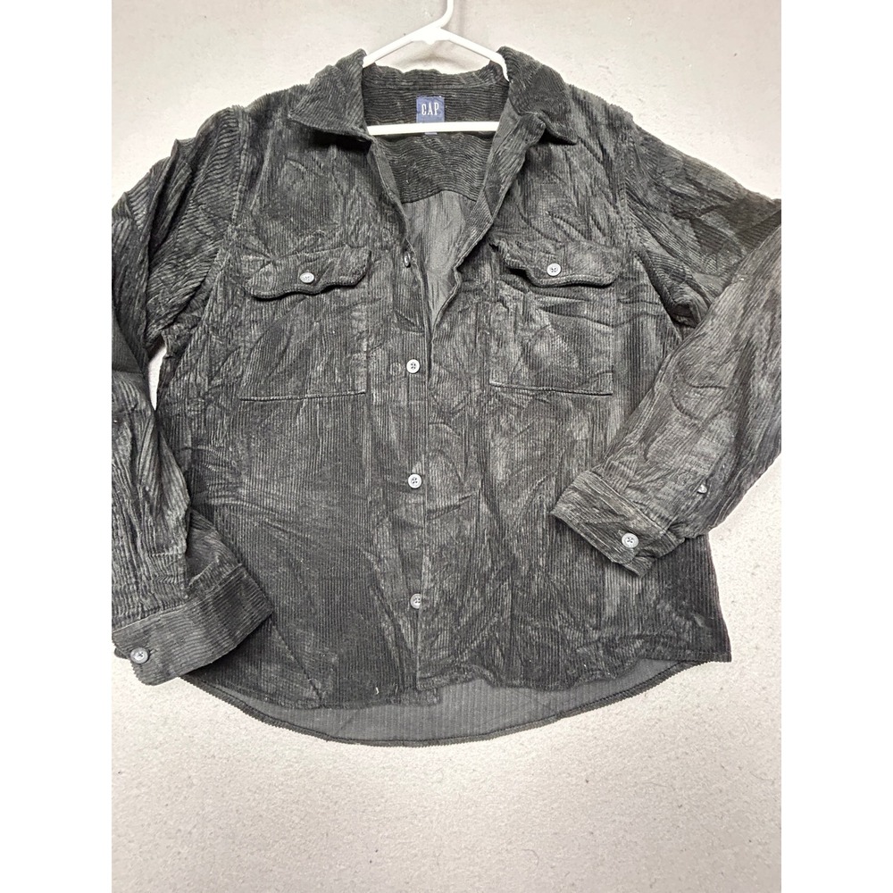 GAP Button Up Shirt 100% Cotton Black Medium Mens